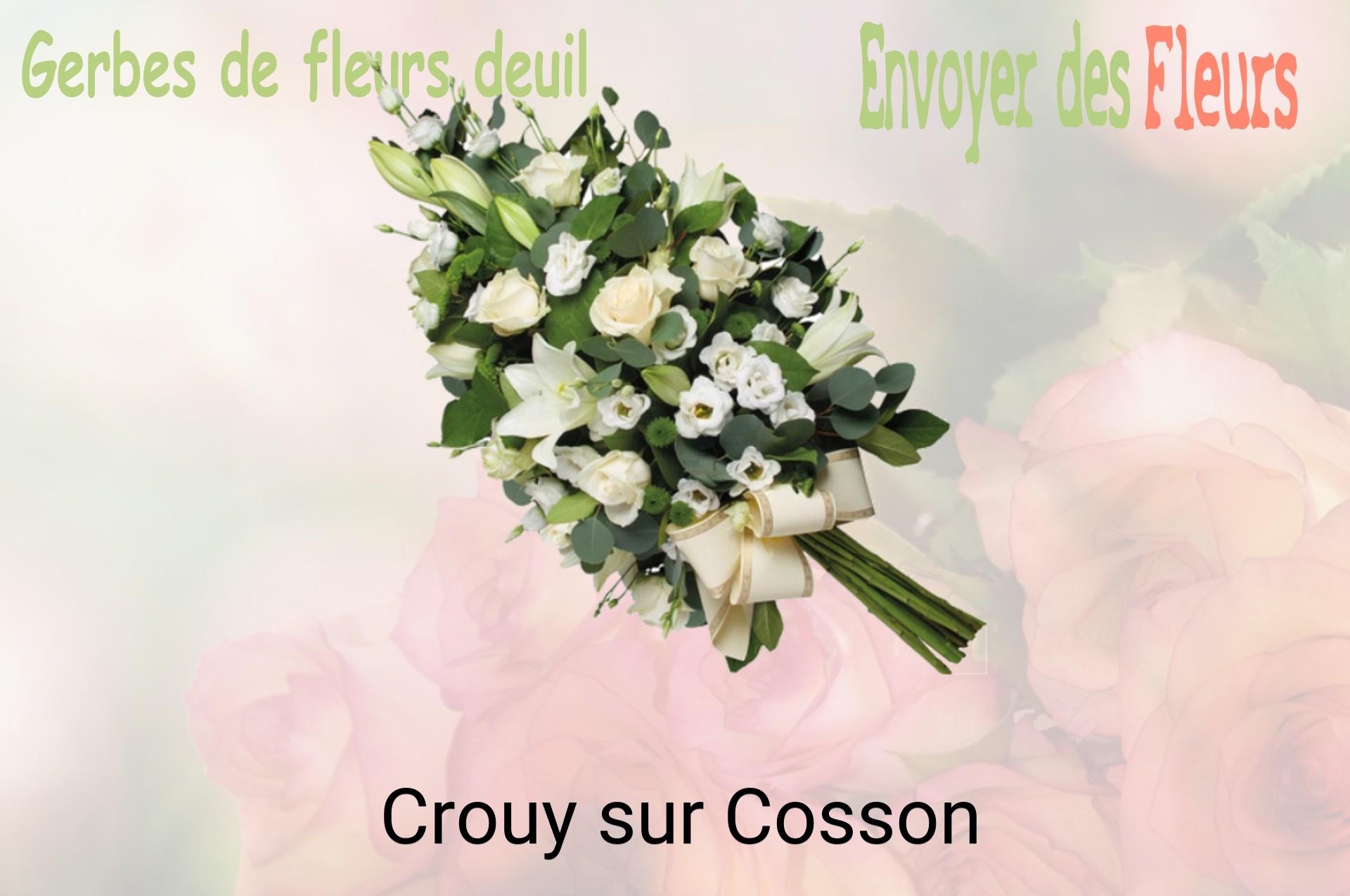 Gerbe de fleurs de deuil livrée à Crouy-sur-Cosson