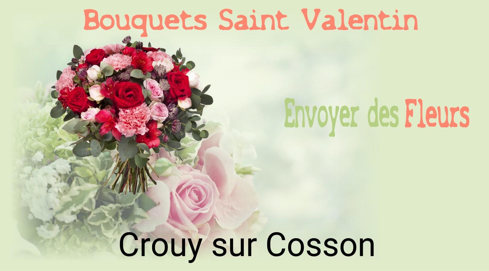 Roses de Saint-Valentin livrées à Crouy-sur-Cosson